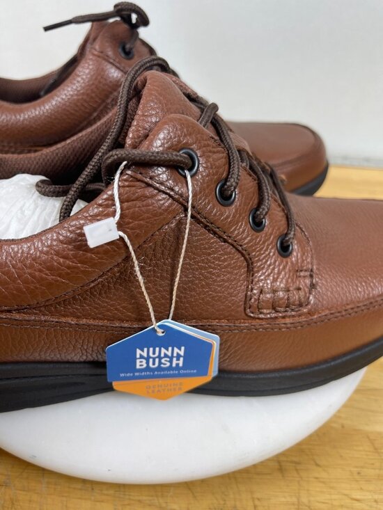 Nunn Bush Cam Men 10M Cognac Leather Oxford Comfort Gel Lace Up NIB main image 7